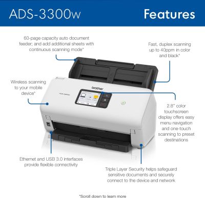 Brother ADS-3300W Scanner