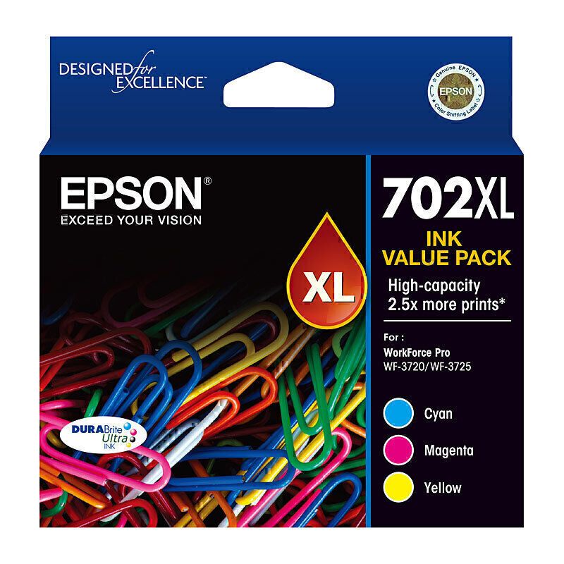 Epson Ink Cartridges E702XLCP3