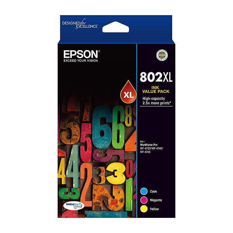 Epson Ink Cartridges E802XLCP3