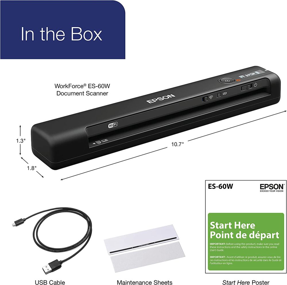 Epson ES60W Portable Scanner