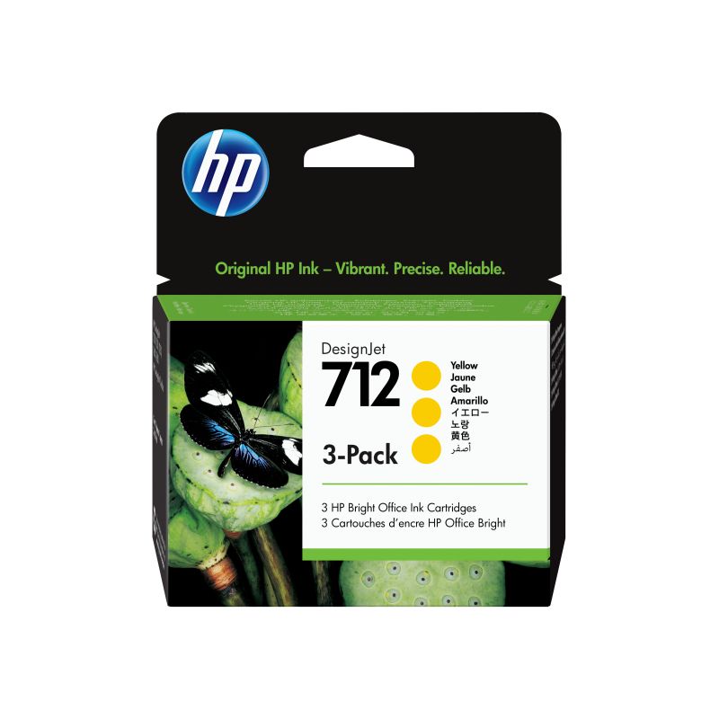 HP Inkjet Cartridges HI712YTRI